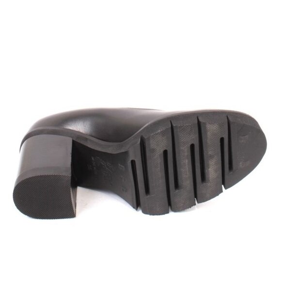 Luca Grossi 139a Black Leather Platform Heel Shoes Pumps - Picture 8 of 8